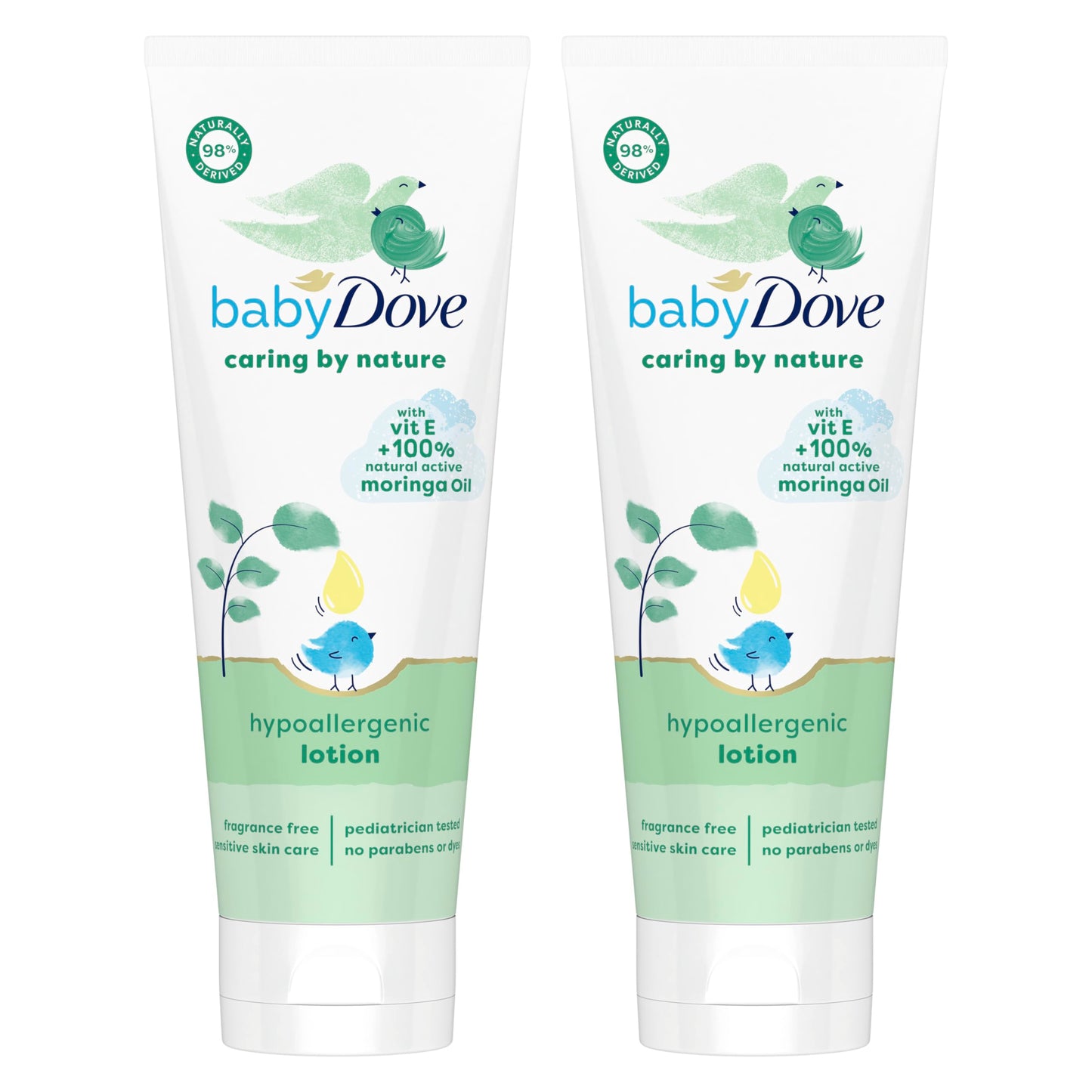 Baby Dove Hypoallergenic Lotion Caring By Nature 2 Count Build a Healthy Foundation for Your Baby s Skin Contains Vitamin E and