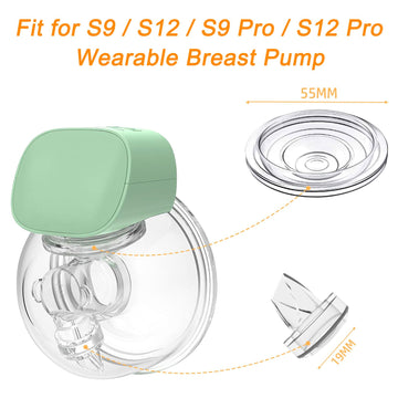 5Pack Silicone Duckbill Valve & 4Pack Silicone Diaphragm Compatible With S9 / S12 / S9Pro / S12Pro Wearable Breastpump, Electric