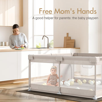 Baby Playpen,Playpen For Babies And Toddlers, Play Pen For Kids, Play Pen For Babies And Toddlers (47 * 47 Inch Playpen Without
