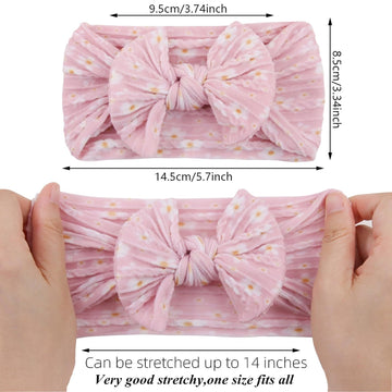Kidocheese Baby Girls Headbands With Bows Elastics Nylon Hair Bows Hairbands Hair Accessories For Newborn Infant Toddlers Kids