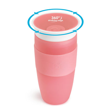 Munchkin Miracle 360 Toddler Sippy Cup, Spill Proof, 14 Ounce, Pink