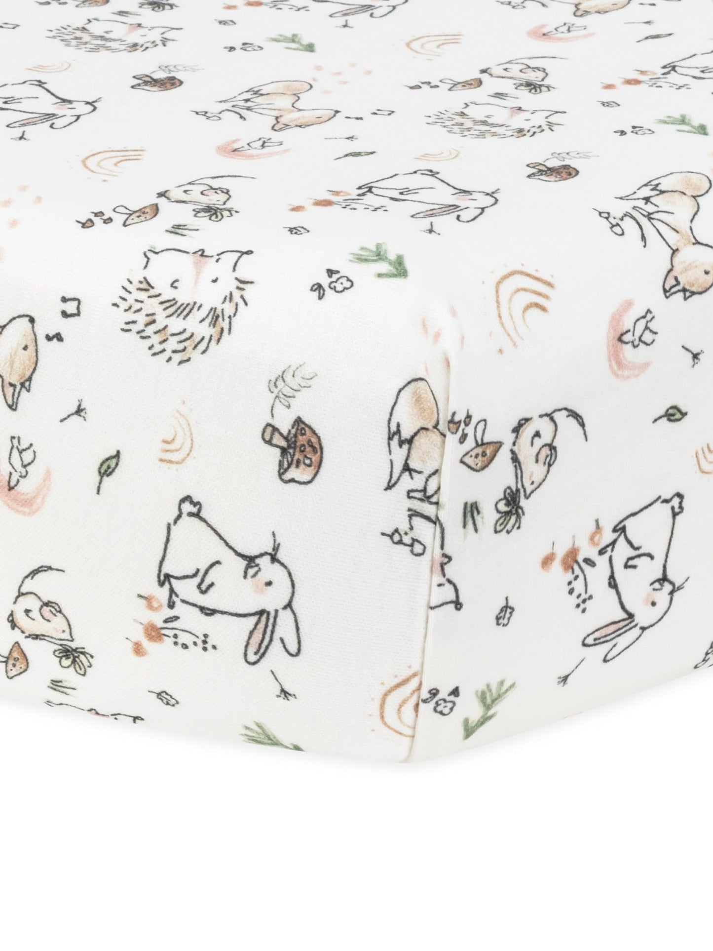 Under The Nile Organic Cotton Playpen/Playard Sheet - Woodland Babies, 37 x 29