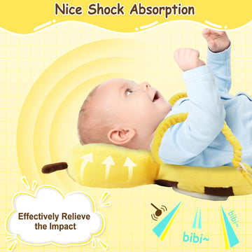 Baby Head Protector Backpack With Toddler Leash, Anti Lost Wrist Link, Adjustable Toddler Head Protection Backpack, 3 In 1 Cute