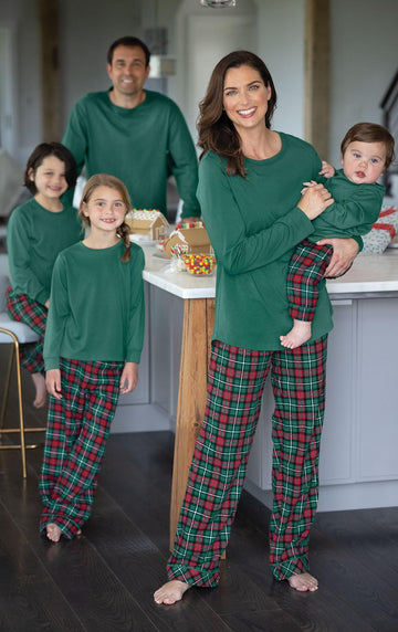 Pajamagram Christmas Pajamas For Family, Red & Green Plaid, Baby 18M