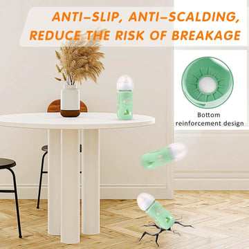 3 Pack Silicone Sleeves With Handle For Avent Natural Glass Baby Bottles, Anti Breakage, Anti Scald Baby Bottle Holder, Compatib