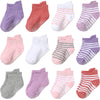 Aroveea Non Slip Grip Ankle Baby Socks 3-5 Years Old For Toddler Boys And Girls Kids Socks 12 Pack, Cute Cotton Baby Socks