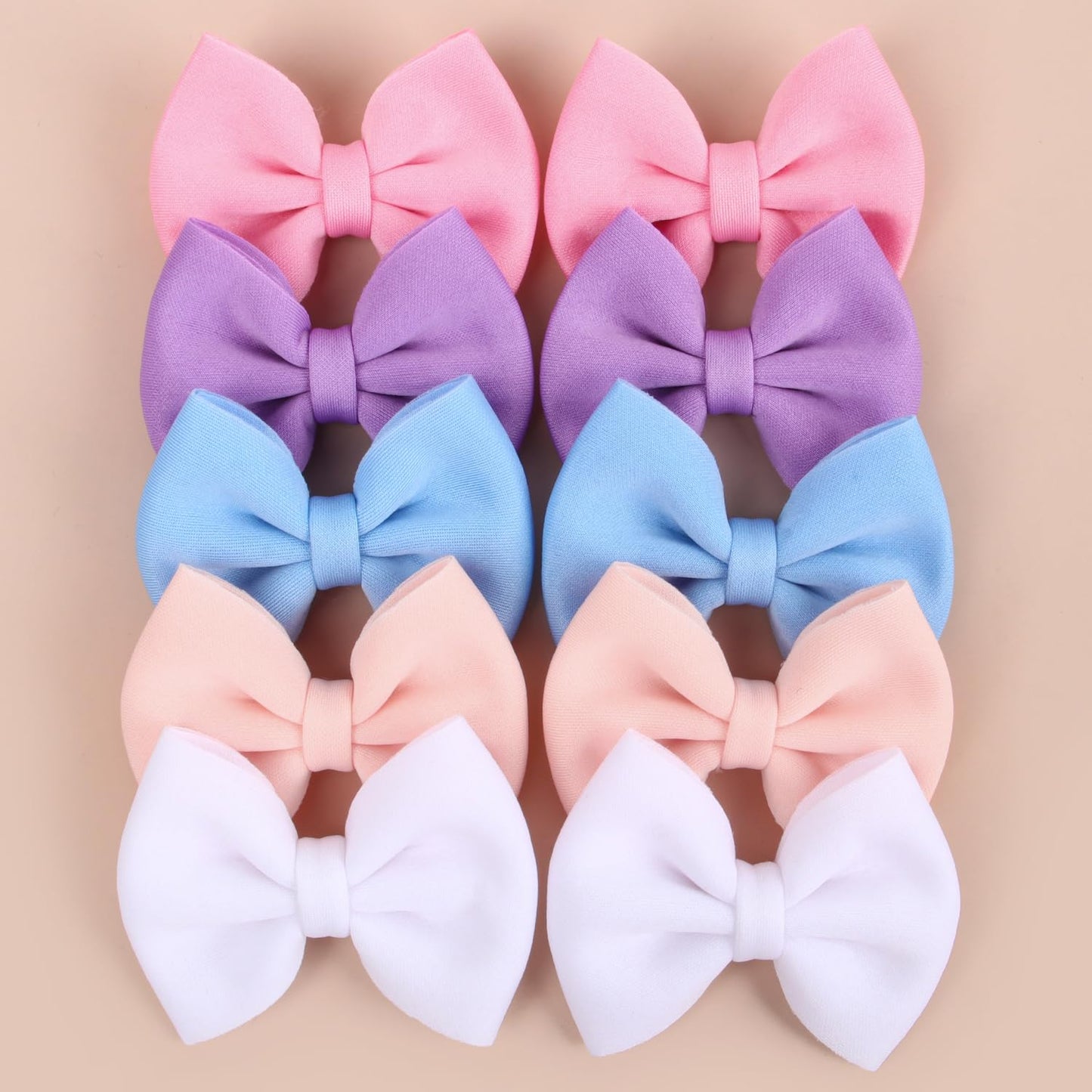 Puff Fabric Hair Bows With Alligator Clips, 40 Pieces (20 Pairs) For Baby Girlstoddlers Kids Children Adults