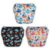 Babygoal Baby Swim Diapers 3 Pack For 0-8 Months Infant Girls And Boys, Reusable Adjustable Washable For Swimming Lessons-Boat,