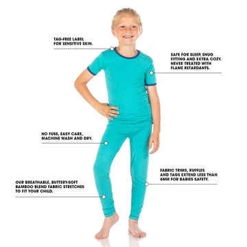 Kickee 1St Day Of School Abcs Pajama Set, Snug Pajamas For Boys And Girls (Blush First Day Of School - 2T)