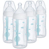 Nuk Smooth Flow Pro Anti Colic Baby Bottle - Easy To Assemble And Clean & Reduces Newborn Spit-Up & Gas, 10Oz, 4-Pack, Neutral