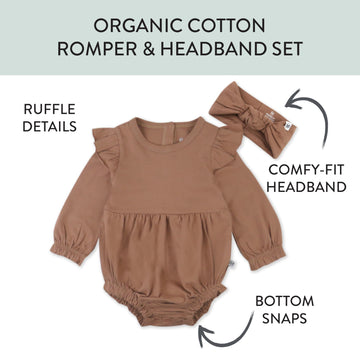 Honestbaby Multipack Short Romper Sets And Dresses 100% Organic Cotton For Infant Baby And Toddler Boys, Girls, Unisex Brown, 0-