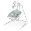 Ingenuity Inlighten 5-Speed Baby Swing - Swivel Infant Seat, 5 Point Safety Harness, Nature Sounds, Lights - Van Elephant