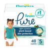 Pampers Baby Diapers - Pure Protection - Size 5, 48 Count, For Up To 100% Leakproof, Premium Plant-Based Skin Protection