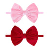 Yanjie Hairband 2.5 Count - Nylon, Velvet - Hair Styling, Securing Hair - For Baby Girls - Valentine'S Day - Handmade, Soft, Str