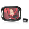 Diono Easy View Xxl Baby Car Mirror With Extra Wide View, Safety Car Seat Mirror For Rear Facing Infant With 360 Rotation, Led N