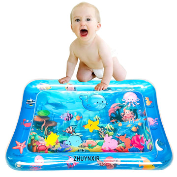 Zhuynxir Infant Toy, Tummy Baby Toys, Inflatable Play Mat Water Cushion Baby Water Mat, Fun Early Development Activity Play Cent
