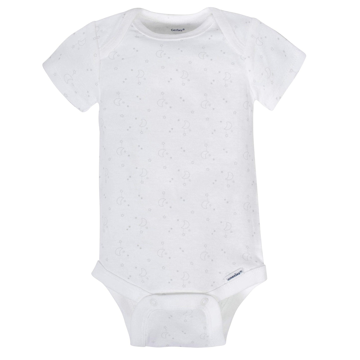 Gerber Baby 8-Pack Short Sleeve Onesies Bodysuits, Animals Green, 6-9 Months