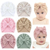 Cinaci 6 Pieces Super Stretchy Soft Baby Girl Turban Hats With Bow Knot Cute Newborn Nursery Hospital Caps Bonnets Beanies Headw