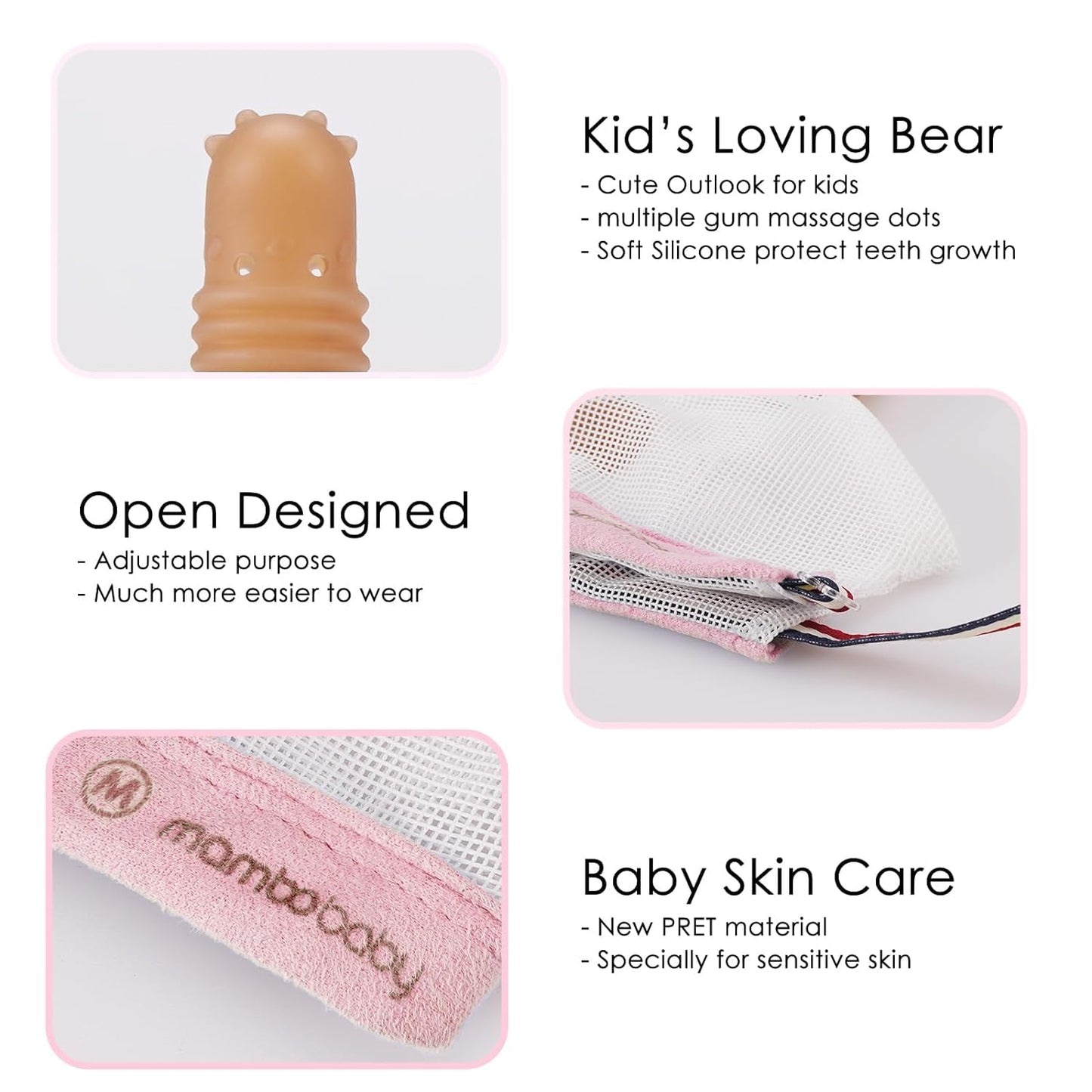 Elfzone Thumb Sucking Stop For Kids - 1-2 Years Old - Silicone Finger Guard For Thumb Sucking With Breathable Mesh Adjustable Th