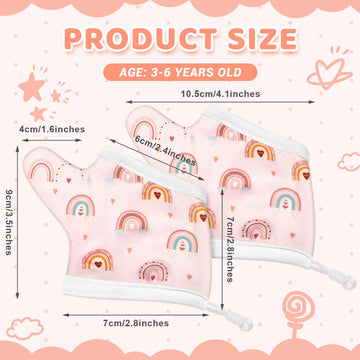 Seematn 4 Pairs Thumb Sucking Stop For Kids Breathable Thumb Suck Guard For Baby Toddler Stop Sucking Fingers Nail Biting Gloves