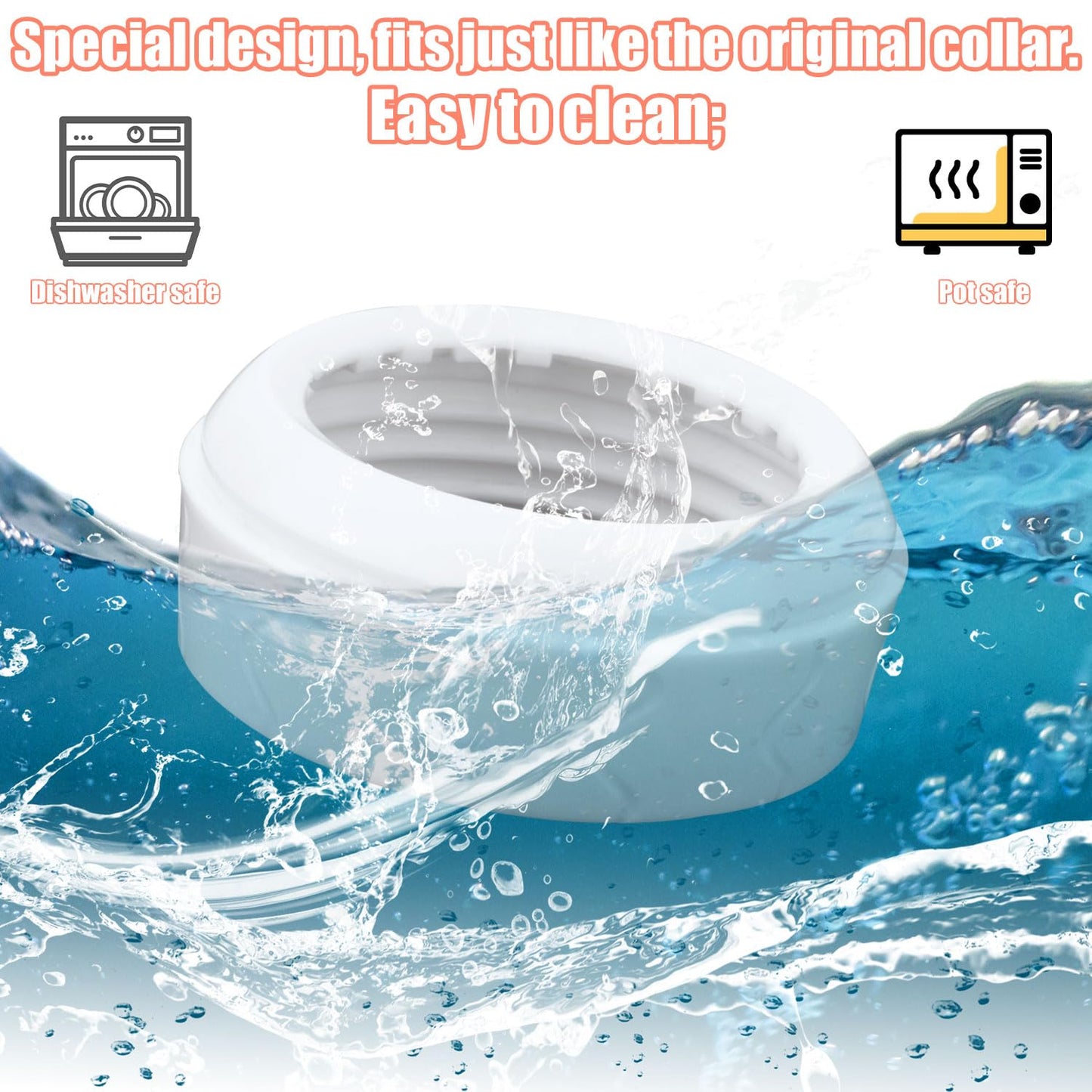 4Pcs Bottle Nipple Collars Rings, Compatible With Dr. Brown 'S Wide Plastic & Glass Bottles Bottles 5Oz & 9Oz No Leak Or Spills