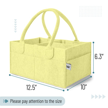 Mr. Pen- Baby Diaper Caddy Organizer, Lemon Glow, Baby Caddy Organizer With Handle, Compact Size, Collapsible & Portable