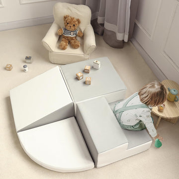 Todiby Foam Blocks Climbing For Kids: Toddler Toys For Indoor And Outdoor Fun - Soft Pu Leather Play Structure For Crawling And