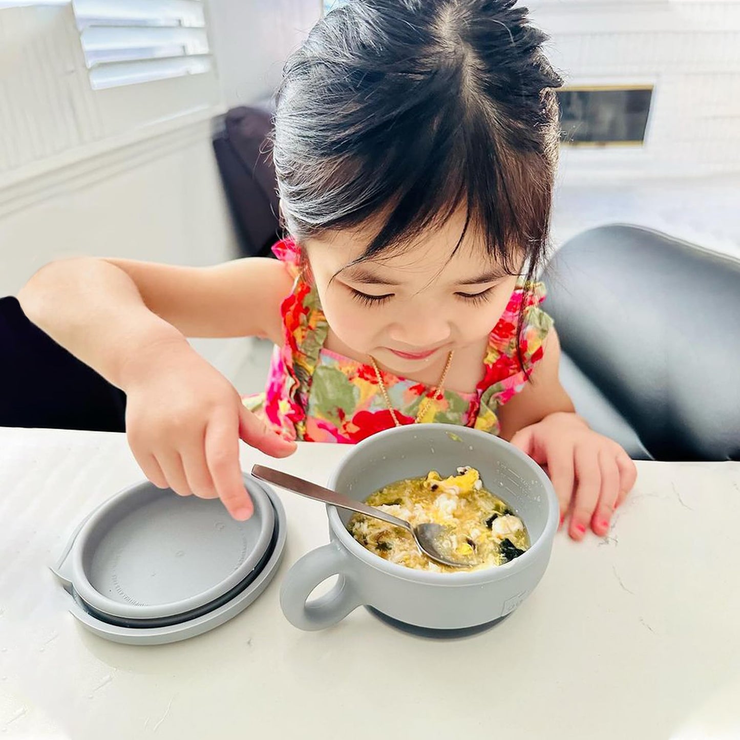 Talktools Itsy Bowl With Locking Lid - Silicone Mixing Bowl Set For Newborn Essentials, Baby Boys, Toddlers, Kids - Suction Baby