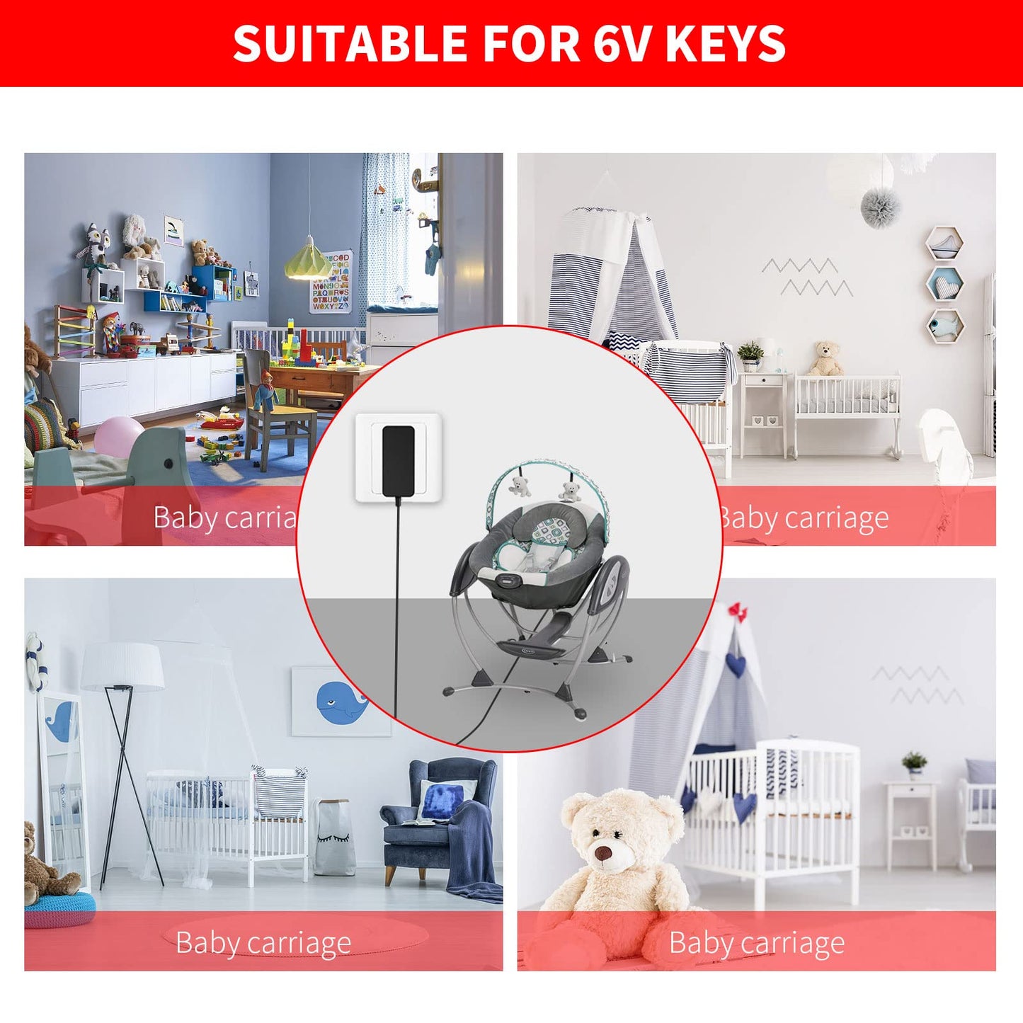 Merom 5V Graco Swing Plug Power Cord, Graco Swing Charger For Simple Sway, Glider Lx, Glider Elite, Glider Premier, Glider Lite,