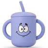 Fumiko Sippy Cups For Toddlers 1-3 - Adorable Personality Designs, Built-In Straw Lock, Easy-Grip Handles, (Dimples)