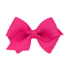 Wee Ones Girls' Classic Grosgrain Hair Bows On A Weestay No-Slip Hair Clip, Handmade, Wee Sized Bow, Shocking Pink
