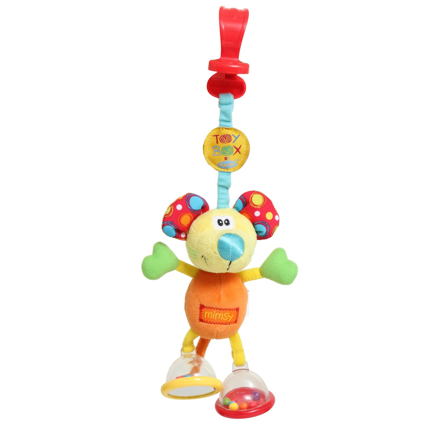 Playgro Dingly Dangly Mimsy Rattle Mirror Feets Baby Hanging Toys - Development Toy for Baby 0+ Months - Multi Sensory Infant To