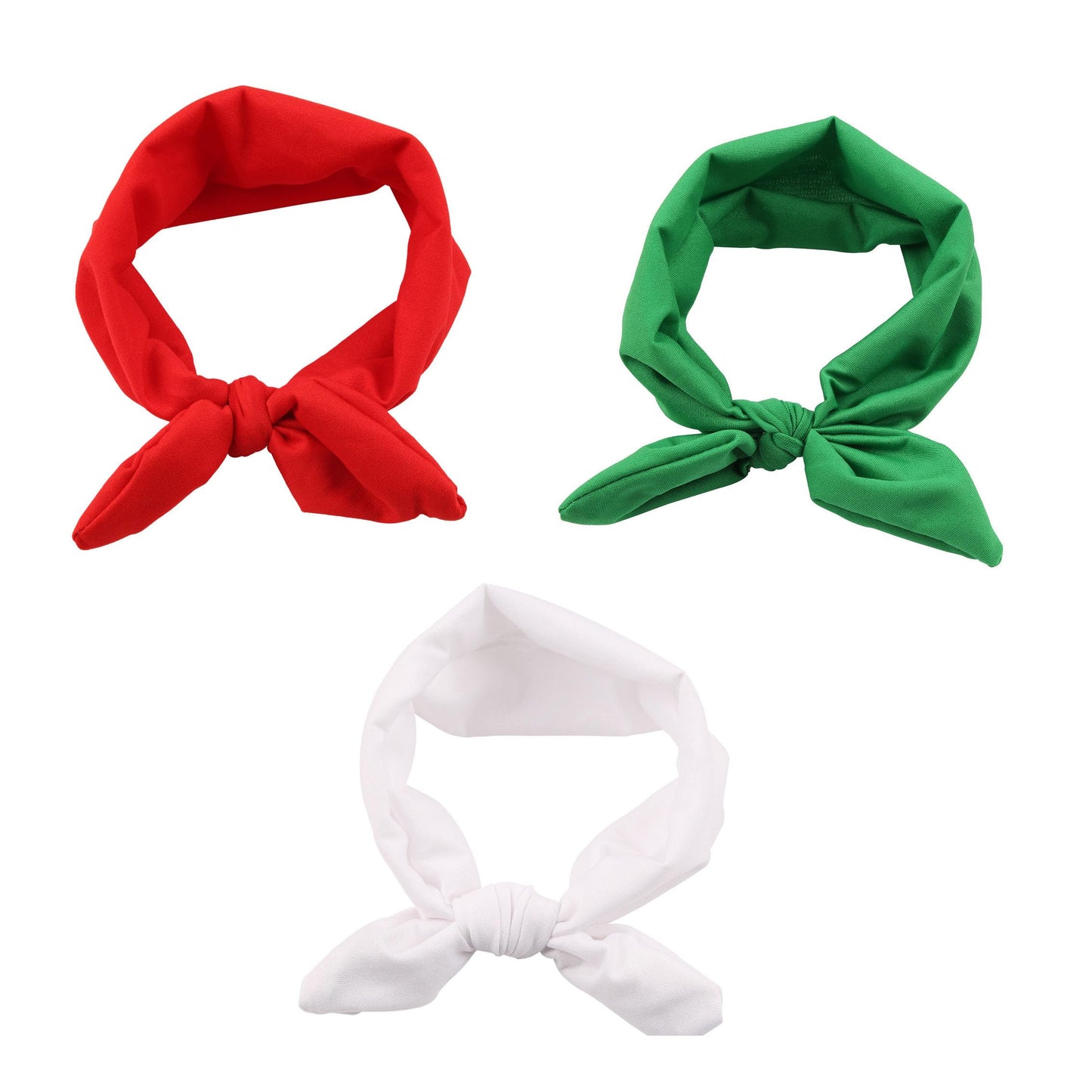 Koolgil Baby Girls Cute Toddler Bow Headbands Bowknot Rabbit Hairband Headwear for Daily Life Travel Photography (Red Green Whi