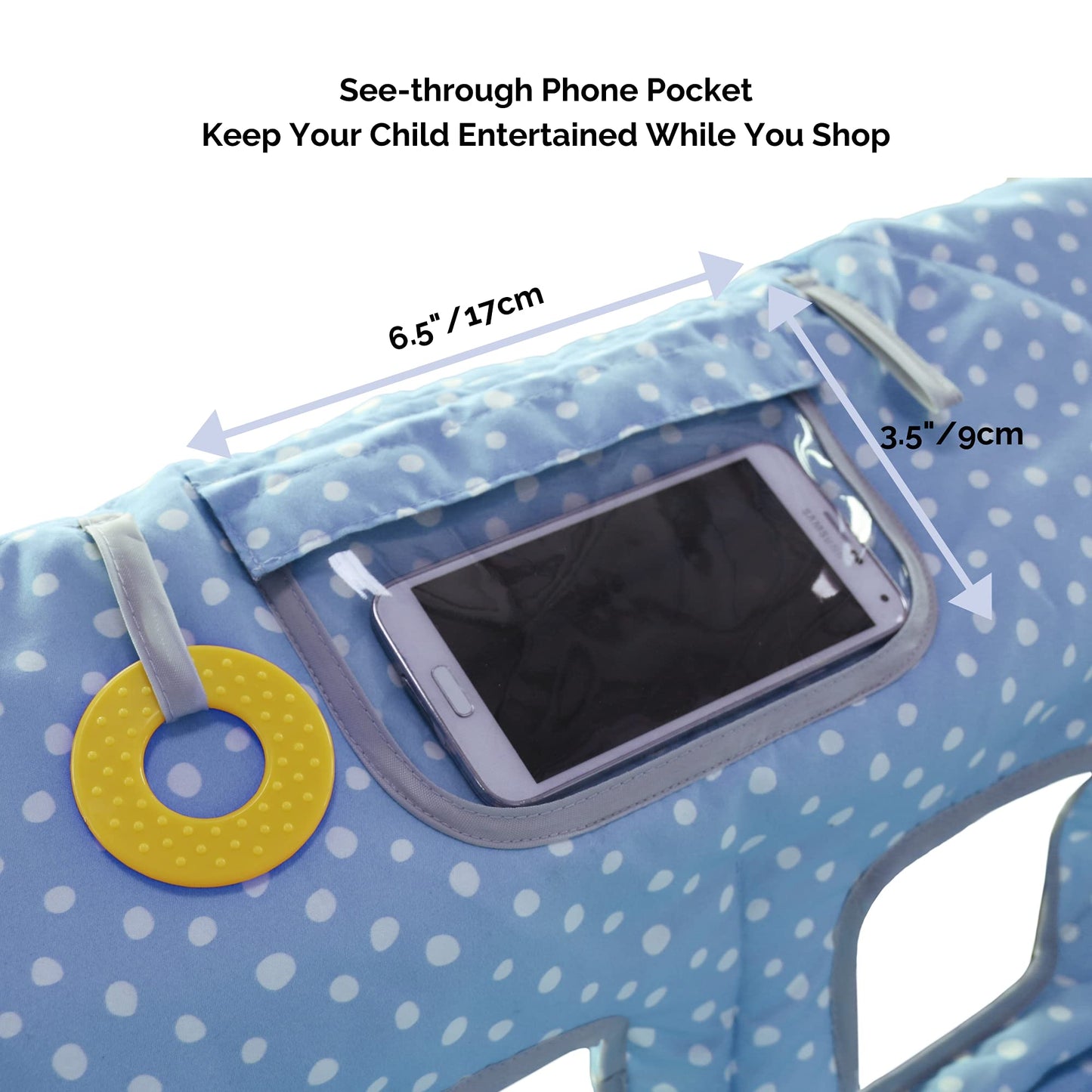 Suessie Shopping Cart Cover And High Chair Cover, Blue Dots