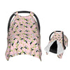 Muishi Panda Pattern Pink Background Baby Car Seat Canopy Nursing Cover for Newborn Car Seat Breastfeeding Covers Blanket Newbor
