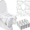 Mimorou 40 Pack Disposable Toilet Seat Covers for Kid Toddler Adults Extra Large Individually Wrapped Portable Paper Potty Seat