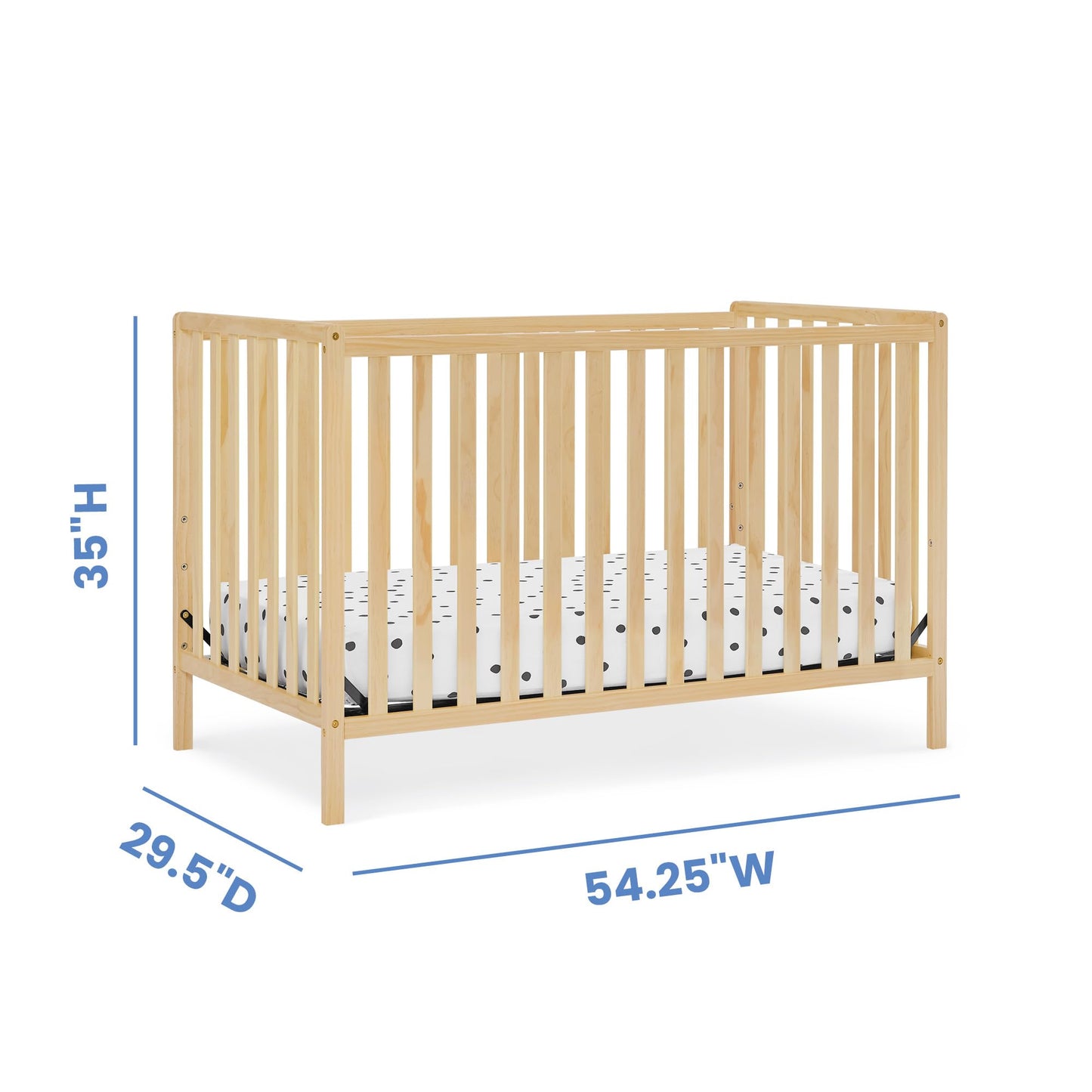 Delta Children Heartland 4-In-1 Convertible Crib, Natural