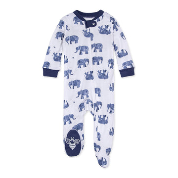 Sleep And Play Pjs, 100% Organic Cotton One-Piece Zip Front Romper Jumpsuit Pajamas