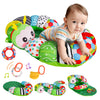 Saimand 3-In-1 Tummy Time Pillow For Baby 0-6 Months, Detachable Caterpillar Tummy Time Playmat For Newborns, Soft Baby Toys 0-3