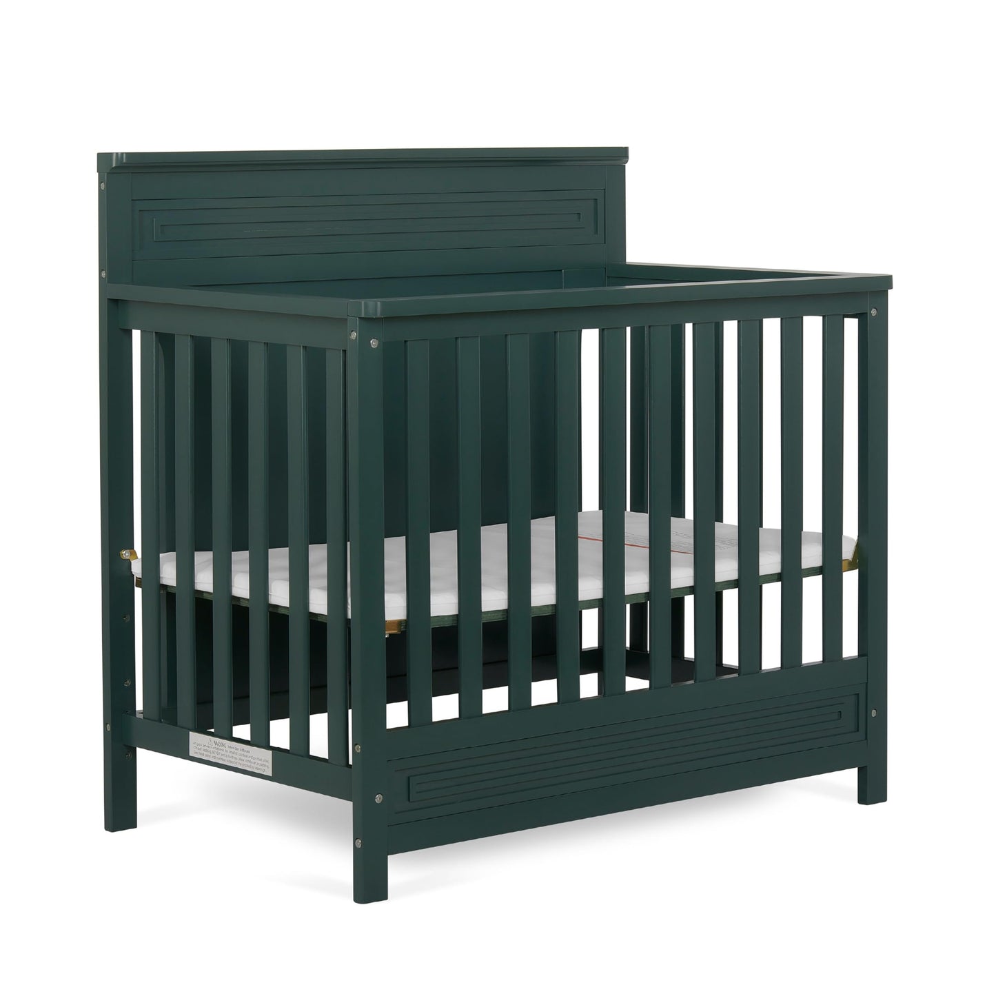 Dream On Me Harbor Full Panel 4-in-1 Convertible Mini Crib in Olive, Water-Based Paint Finish, JPMA Certified, 3-Position Mattre