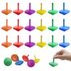 18Pcs Colorful Wooden Spinning Tops Rainbow Gyroscopes Toy Educational Spinning Toy Wood Painted Tops For Family Games Party For