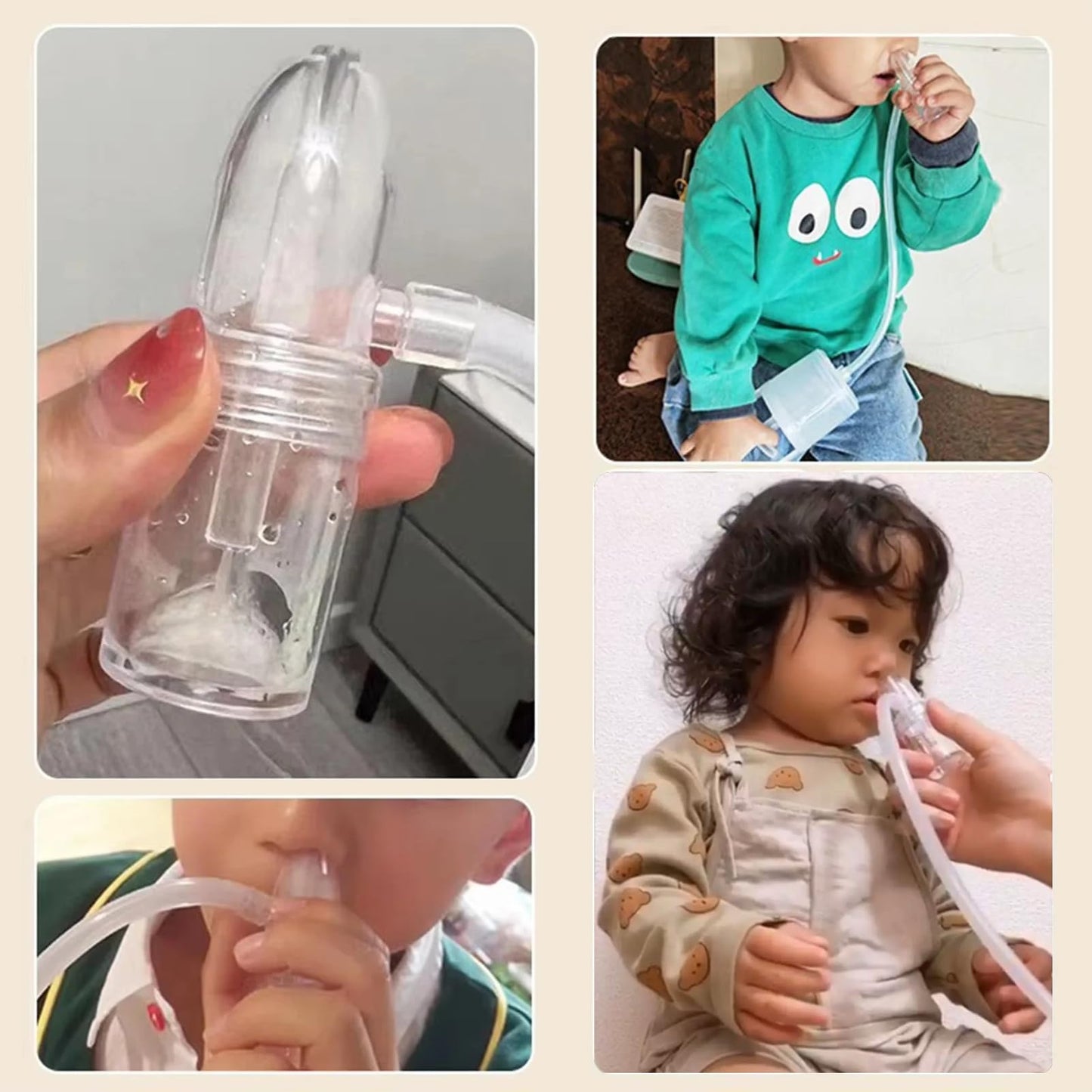 Nasal Aspirator For Baby, Baby Nose Sucker, Booger Sucker With Hand Pump And Non-Invasive Tip To Clear Clogged Passages And Boog
