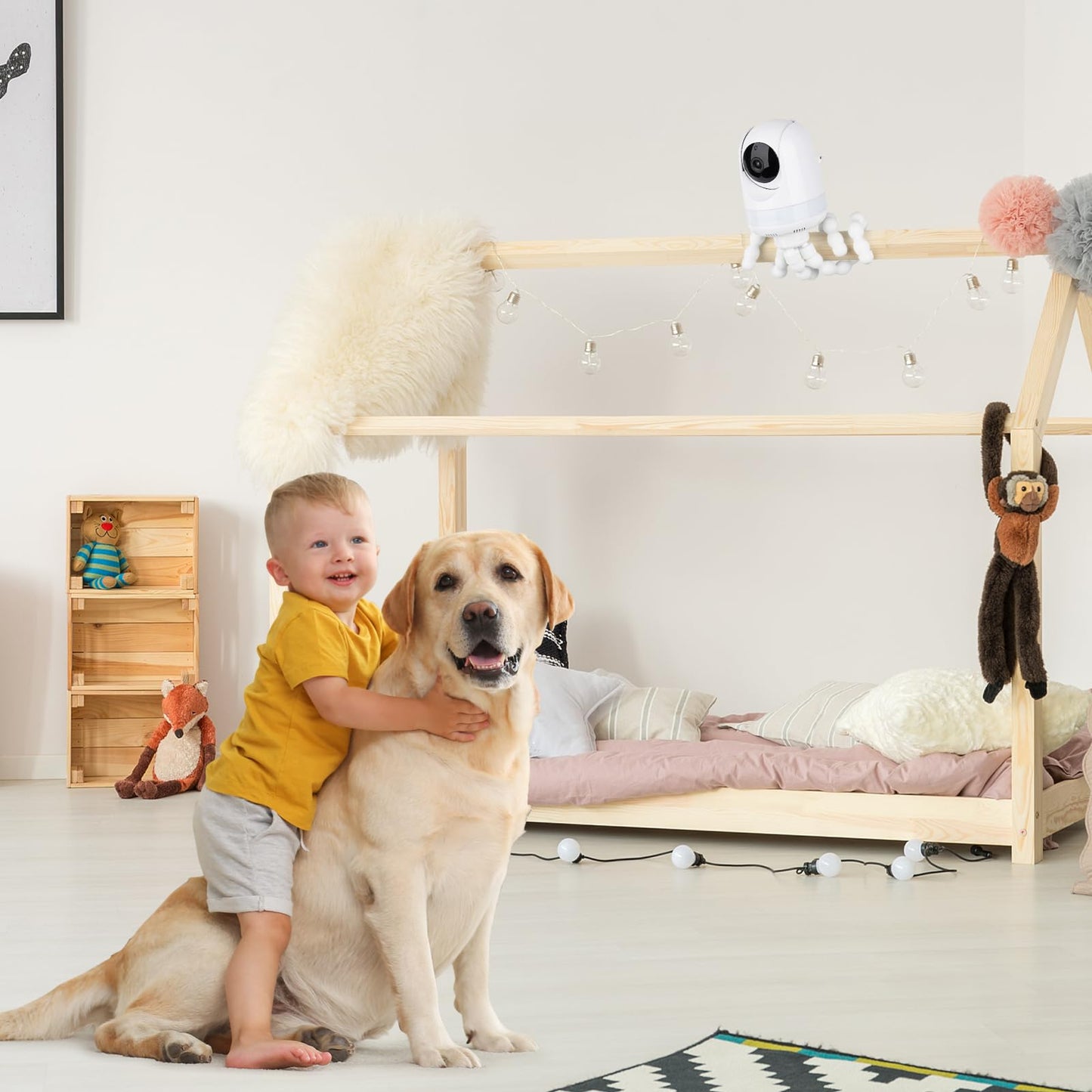 Adjustable Baby Monitor Mount For Babysense Max View/Hds2/V43/V24R/Vbm55Tx Video Baby Monitor, No Drilling Flexible Non-Slip Bab