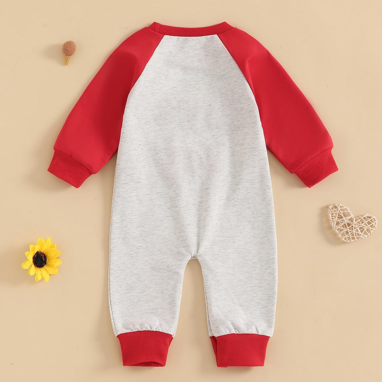 Ursobutegl Newborn Baby Boy Romper Jumpsuit Lover Boy Letter Embroidery Long Sleeve Bodysuit Sweatshirt Valentines Day Outfit (G