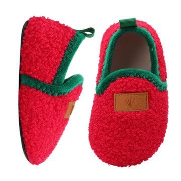 Lisdwde Kids Toddler Slippers Socks Artificial Woolen Slippers For Boys Girls Baby With Non-Slip Rubber Sole Lightweight Slip-On