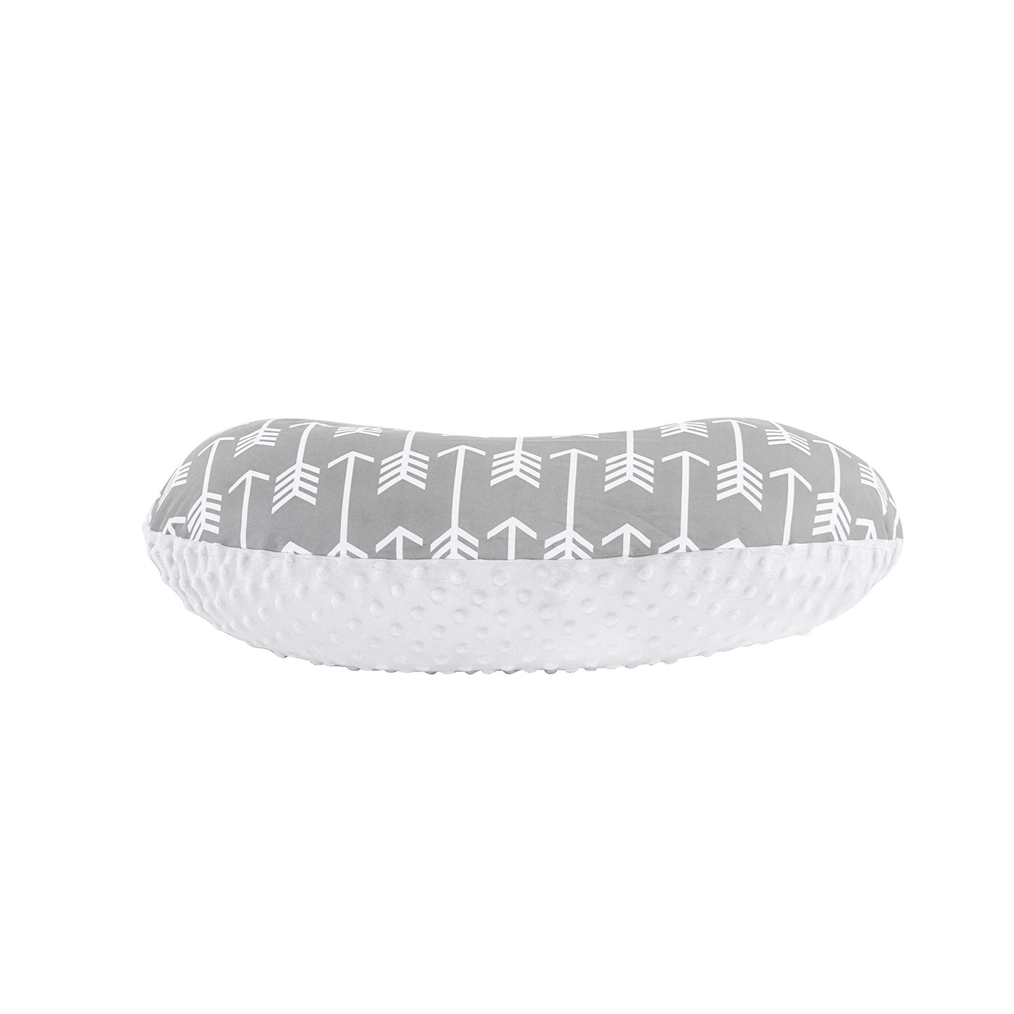 Water Resistant Removable Cover For Newborn Lounger | Unisex Gray Arrow Design | Minky Slipcover | Premium Quality Soft Wipeable