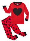 Family Feeling Baby Girls Pajamas Valentines Day Long Sleeve Cotton Boys Heart Pyjamas Toddler Kid Red Pjs Size 18-24 Monthes