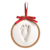 Pearhead Baby Prints Hoop Christmas Ornament, Newborn Handprint Or Footprint Holiday Keepsake Kit, Easy No-Bake Diy Clay Impress
