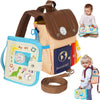 THREE-IN-ONE Toddler Backpack 1-3, Busy Book and Leash, Montessori Toys for 1 2 3 4 Year Old, Autism Sensory Toys, Travel Toys f