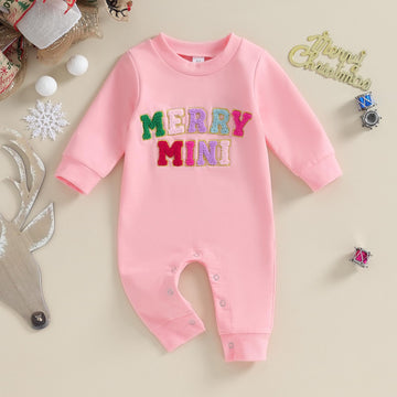 Fybitbo Infant Baby Boy Girl Clothing Santa Long Sleeve Jumpsuit Romper Onesie Cute Newborn Christmas Outfit Winter Clothes (Pin
